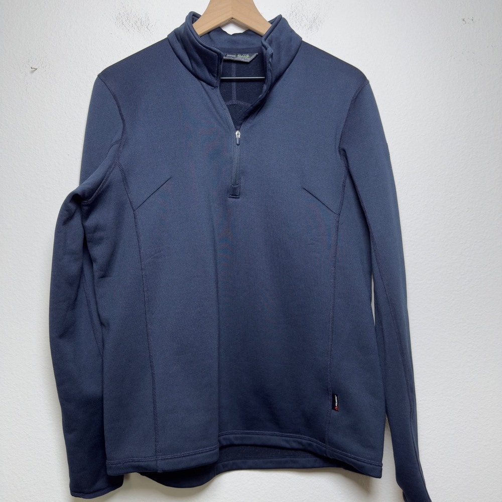 Helly Hansen‎ Women Pullover XL Blue Polartec Quarter Zip Fleece Winter Gorpcore